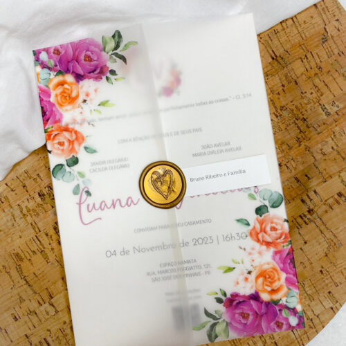 CONVITE LUVA VEGETAL ESTAMPADO