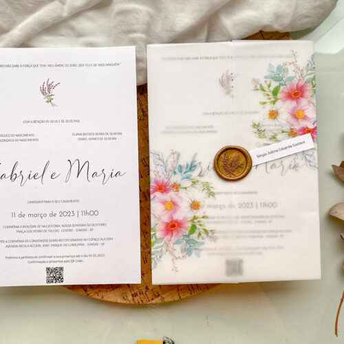CONVITE LUVA VEGETAL ESTAMPADO