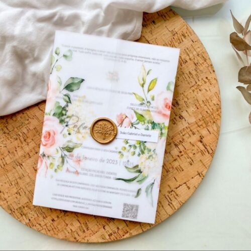 CONVITE LUVA VEGETAL ESTAMPADO