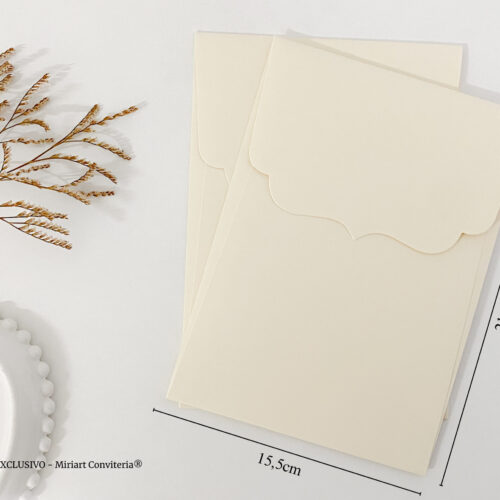 Envelope Marfim/Creme 180g | Romântico