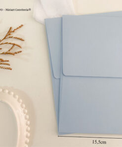 Envelope Azul Santorini 180g | Aba Reta Vertical