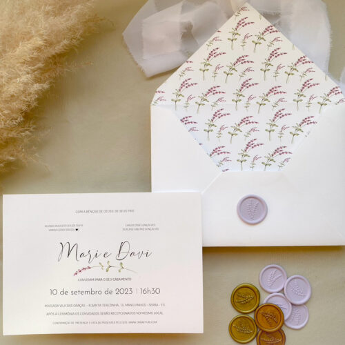 CONVITE CARTA ESTAMPADO