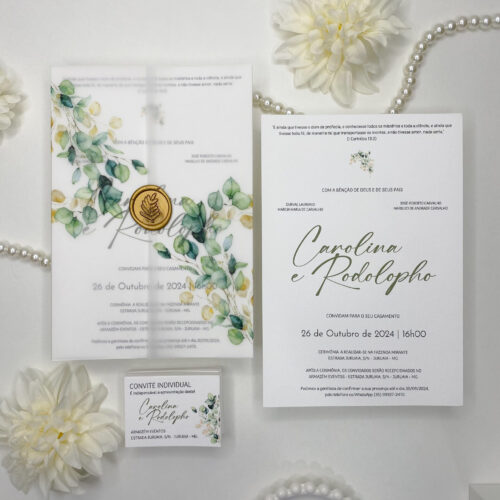CONVITE LUVA VEGETAL ESTAMPADO