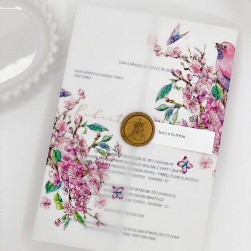 CONVITE LUVA VEGETAL ESTAMPADO