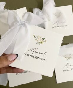 Manual de Padrinhos C/Laço em Fita Artesanal