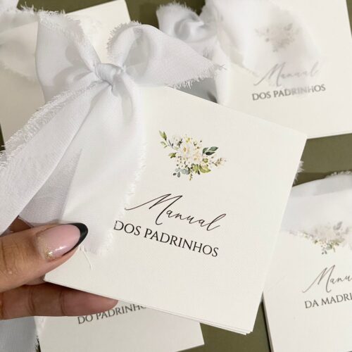 Manual de Padrinhos C/Laço em Fita Artesanal