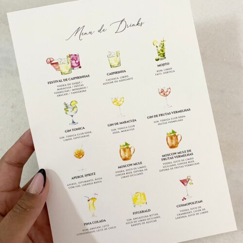 MENU DE DRINK
