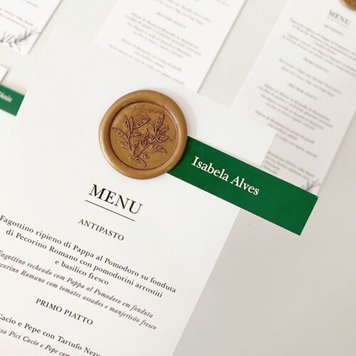 Menu Individual C/Lacre de Cera